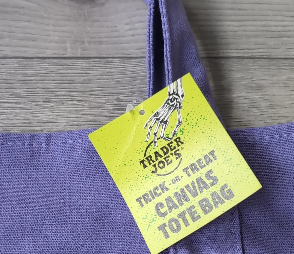NWT Trader Joe's Mini Canvas Tote, Limited Edition Halloween